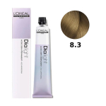 Loreal Dia Light juuksev&auml;rv v&auml;rvitud ja tundlikule juuksele, toon-toonis hapeeline v&auml;rvimine, ammoniaagivaba, 50ml 8.3 hele blond kuldne