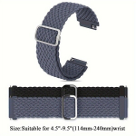 2tk Nailonist Punutud Rihmad Samsungi & Huawei Nutikelladele - Veekindel, Takjakinnitus, Veniv Kangas Rihmariba.