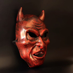 &Uuml;ks Halloween Punane Kuradi Mask Antiikne Verine Jaapani &Otilde;udus Mask.