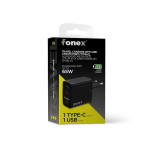 Fonex Type-C Power Delivery v&otilde;rgulaadija KIIRE, 65W, must