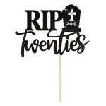 1tk RIP Kahek&uuml;mnendad Tordikaunistus, Must Glitter