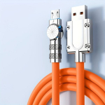 120W 3A K&uuml;&uuml;narnukk Micro USB Kiire Laadimine Kaabel M&auml;ngimiseks Galaxy S7 S6 J7 Serv Note 5 Xiaomi Android Seadmed., Oranžinė