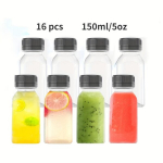 16 tk Plastikust Mahlapudelid Korkidega - Toiduklass, Lekkevaba, 250 ml