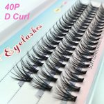 Luksuslik 60-osaline D-lokk Vale Ripsmetutikute Komplekt., 11 mm