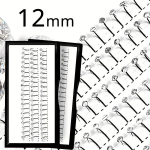 H&otilde;bedased Rhinestone Dekoratiivsed Ripsmed, Haldjas Ripsmepikendused., 12 mm