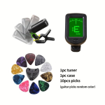 13tk Komplekt Kitarr H&auml;&auml;lestuskomplekt - Klamberh&auml;&auml;lestaja, Kapodaster, Mediatorid, Karp, tik derintuvas