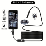 1m/2m/3.5m/5m/10m USB Endoskoop, 7mm 6 LED Digitaalne Endoskoop Kaamera Telefonile., 3in1 sąsaja &ndash; 10m