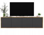 Riputatav TV Kapp Meble Lindner Loft Wotan Tamm Grafiidi Matt 150 cm, 150 x 39 x 35