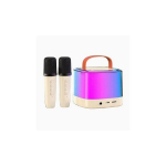Juhtmeta karaokekomplekt Bluetooth funktsiooni ja kahe mikrofoniga