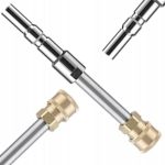 Asendusosa survepesuri adapter Kranzle D12/Nilfisk jaoks &ndash; Messingist korpus, 4000 PSI, 1/4" QC