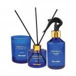 Luksuslik kinkekomplekt Sorvella Blue Angel: aromaatne hajuti, 120ml + k&uuml;&uuml;nal 170g + pihustatav &otilde;huv&auml;rskendaja 250ml.