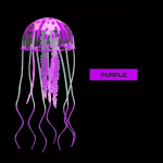 Fluorestseeruv Helendav Silikoon Meduus Dekoratsioon Akvaariumile., Violetinė