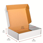 30tk Valge Mitmekesised Saadaval Postisaatmise Pakendkarbid, Lainepapist Karbid., 22,86*15,24*5,08 cm