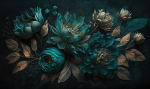 Dekoratiivne radiaatorikardin "lilled" 60x100 cm