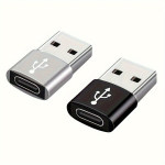 USB C Emane USB A Isane Adapter, T&uuml;&uuml;p C USB A Laadimiskaabli Muundur IWatch 7 AirPodsidele, MacBookile, iPhone 11 12 13 14 Pro Maxile, iPad Mini 6, Samsung Galaxy S20 S21 S22 jaoks., Juoda + Sidabrinė