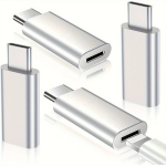 4 pakki Iphone USB C Adapter Must, Sidabrinis