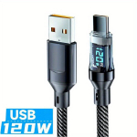 120W USB t&uuml;&uuml;p C digitaalne kaabel, kiirlaadimine 100W PD.