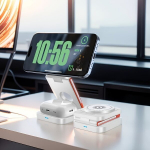 3-&uuml;hes Magnetiline Juhtmevaba Laadimisalus IPhoneile/IWatchile/AirPodsile.