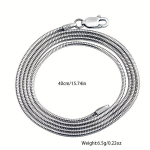 Meeste Retro H&otilde;bedast Kaelakee, Naine Moekas Kaelakett. variant-63327, 55cm Apie 9,5g