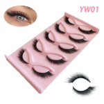 10tk 5 Paari Kass Silm Rebase Silm Vale Naaritsa Kunstlikud Ripsmed Looduslik Lavameik, YW01