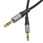 1m, Audio-jack, AUX, 3.5mm kaabel, juhe: Hoco Upa26 - Must