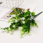 Kunstlilled, 18 kimpu UV-kindlad &otilde;ues v&otilde;ltslilled, veranda sisekujundus, valge