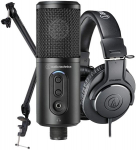 Audio Technica ATR2500x-USB + ATH-M20x + Boom Arm