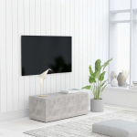 vidaXL telerikapp, betoonhall, 80 x 34 x 30 cm, puitlaastplaat