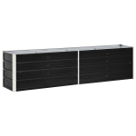 vidaXL taimelava, tsingitud teras, 240 x 40 x 45 cm, antratsiithall