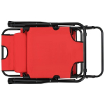 vidaXL kokkupandavad lamamistoolid, 2 tk, jalatoed, teras, punane