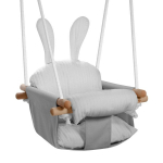 Laste kiik Tulano Hop 33 turvav&ouml;&ouml;ga, puuvillane ja puidust, kuni 60 kg