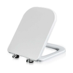 Paksendatud antibakteriaalne PP WC kate, &uuml;mar ruut, valge