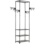 vidaXL riidenagi, teras ja mittekootud kangas 55 x 28,5 x 175 cm, must