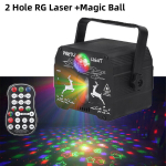 (2 auguga RG laser) RGB minidisco laservalgusprojektor USB Laetav LED UV-heli stroboefekt Lavaefekt Pulmad Xmas Holiday Peolamp &Ouml;&ouml;valgustid & Am, (2 skylių RG lazeris)