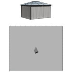 Outsunny 4 k&uuml;lgpaneeli 3x3 m lehtmaja jaoks koos konksudega K&uuml;lgseinad aiamaja lehtmaja peotelgile pol&uuml;estrist helehall 302 x 205 cm, &Scaron;viesiai pilka