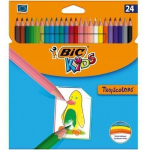 Bic Tropicolour v&auml;rvilised pliiatsid, 24 v&auml;rvi