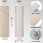 Kaasaskantav Kunstnahast Pliiatsikott Elastse Rihmaga - A4 M&auml;rkmiku ja iPad Pliiatsi Hoidik, L&otilde;hnatu.