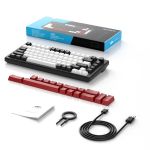 MageGee 75% Mehaaniline M&auml;nguklaviatuur, Kompaktne Sinine Taustavalgus Kollased L&uuml;litid.