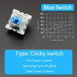 70/90/110tk Outemu L&uuml;liti Mehaaniline Klaviatuur 3Pin Klikitud Taktika Vaikne L&uuml;litid RGB LED SMD M&auml;ngude MX &Uuml;hilduv Sinine Punane Pruun Must H&otilde;be Valge Hall Kollane L&uuml;liti. , Mėlyna