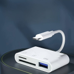 3-&uuml;hes Kompaktne M&auml;lukaardi Lugeja Adapter iPhoneile, Rakenduseta