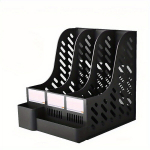 Mitmetasandiline Lauaorganisaator Sahtliga - Plastist Failide S&auml;ilituskast Kontoritarvikutele ja Lisadele, Ei Vaja Patareid , Juoda