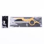 Sirge servaga pardel, roostevaba vintage pardel juuksurile. , Auksinė spalva