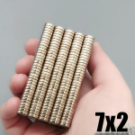 20tk V&otilde;imsad 7x2mm Neod&uuml;&uuml;mmagnetid, Magnetilised Kettad