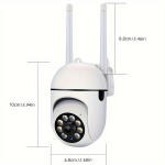 JOOAN 1080P HD Traadita WiFi Turvakaamera PTZ, Nutikas J&auml;lgimine & H&auml;&auml;leteated - T&auml;isv&auml;rviline P&auml;eva/&Ouml;&ouml; N&auml;gemine, USB Toitega, 2-Suunaline Audio Siseohutuseks.