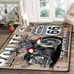 Mootorratta Musteriga Vaip, Mitte-Libisev Pol&uuml;ester Kiuvaip, 160 * 230 cm (62 * 90 colių)