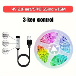 RGB 2835 LED-ribavalgusti komplekt, 5V USB, TV-taustavalgustus., 3,28 pėdos / 39,37 colio / 1M