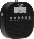 Vannitoa raadio - ADLER - AD 1912 - IPX4 veekindel - FM 87,5-108 MHz - Kahe alarmiga LCD ekraan