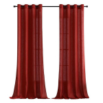 MIULEE pooll&auml;bipaistvad kardinad, punased, 140 x 260 cm