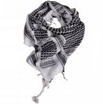 Arafat Shemagh Keffiyeh Mil-Tec 105x110 cm, Valge Must