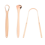 Hambaharjad, hambapastad / suuhooldus, keelepuhastusvahendi komplekt &ndash; 3-osaline keelekaabitsa komplekt, v&auml;rvus: kuldne